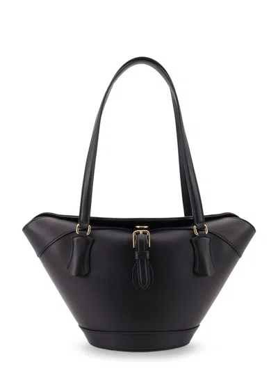 Dolce & Gabbana Coffa Capri Leather Shoulder Bag In Black