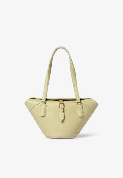 Dolce & Gabbana Coffa Capri Leather Shoulder Bag In Green