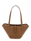 Dolce & Gabbana Brown Shoulder Bag With Two Top Handles And Buckle Closure On The Front In Leather Woman