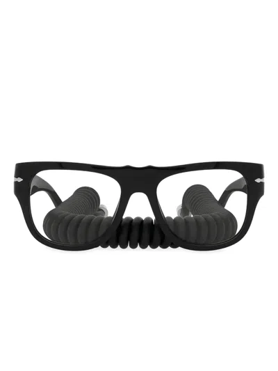 Dolce & Gabbana Coiled-cord Rectangle Glasses In Black