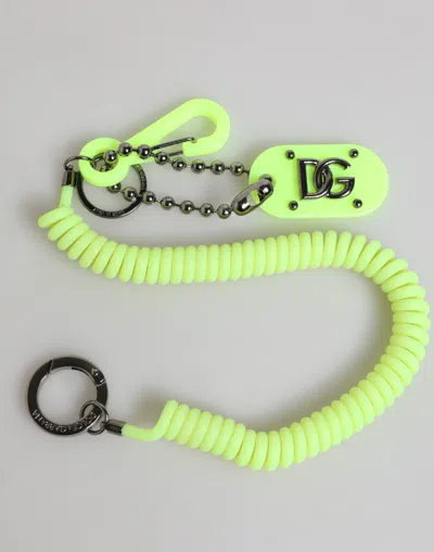 Dolce & Gabbana Coiled Spring Key Case In Green