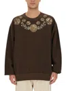 Dolce & Gabbana Coin Print Sweatshirt In Brown