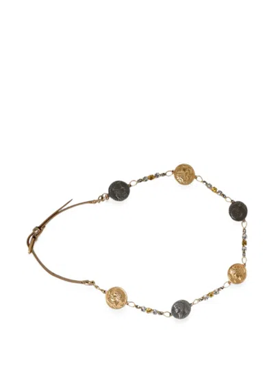 Dolce & Gabbana Coin-embellished Chain Belt In Gold