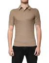 Dolce & Gabbana Brown Collared Short Sleeves Polo T-shirt In Brown