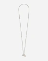 Dolce & Gabbana Dg Logo Teardrop Pendant Necklace In Metallic