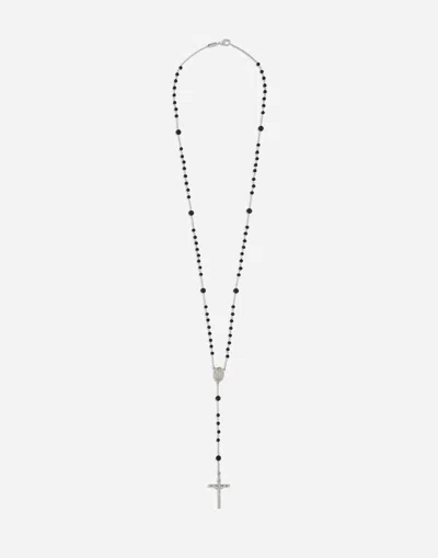 Dolce & Gabbana Collana Rosario In Silver