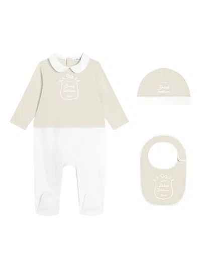 Dolce & Gabbana Collared Babywear (set Of Three) In White