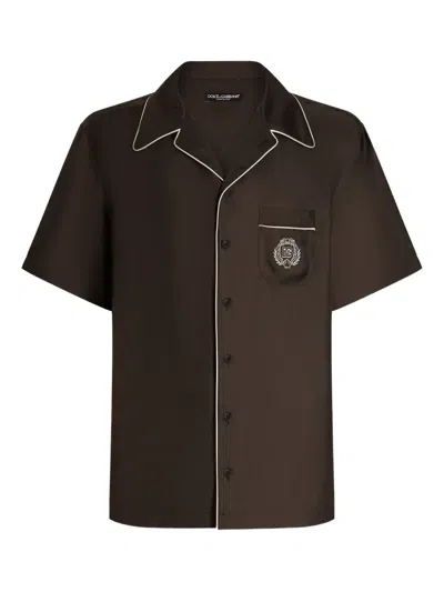 DOLCE & GABBANA COLLARED SHORT-SLEEVE SHIRT