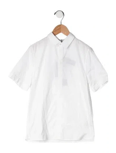 Pre-owned Dolce & Gabbana Kids' Collared Short Sleeve Top In White