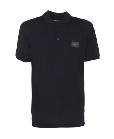 Dolce & Gabbana Elegant Black Cotton Polo Shirt