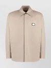 Dolce & Gabbana Collared Technical Fabric Overshirt With Front Pockets