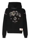 Dolce & Gabbana Oversized Hoodie With Hood And Logo Print In Negro