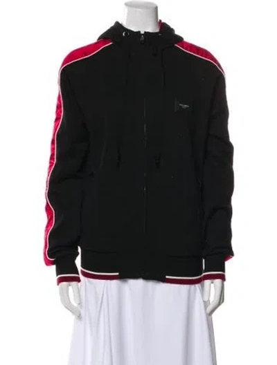 Pre-owned Dolce & Gabbana Colorblock Pattern Bomber Jacket In Black