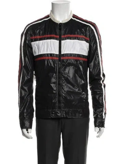 Pre-owned Dolce & Gabbana Colorblock Pattern Bomber Jacket In Black