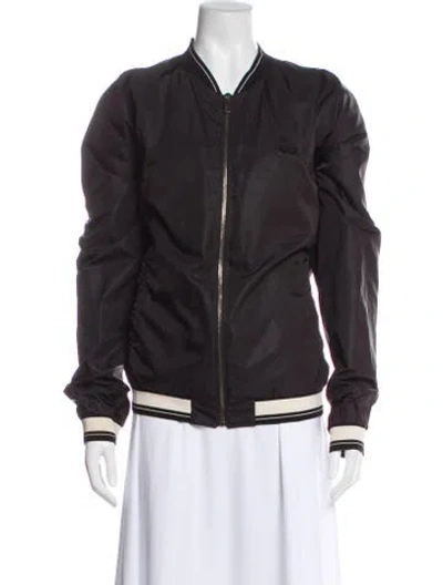 Pre-owned Dolce & Gabbana Colorblock Pattern Bomber Jacket In Gray