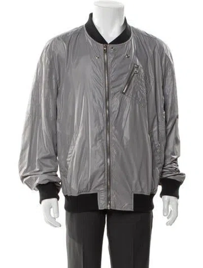Pre-owned Dolce & Gabbana Colorblock Pattern Bomber Jacket In Gray