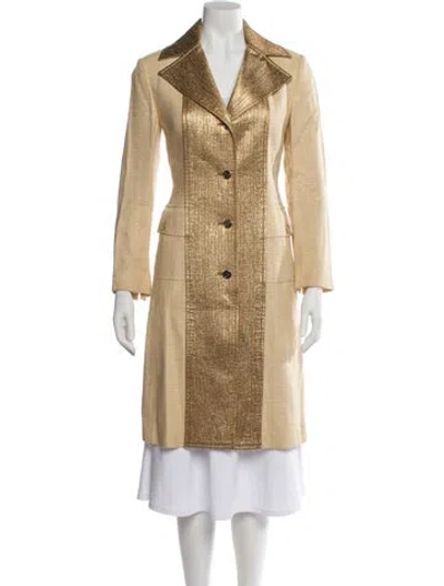 Pre-owned Dolce & Gabbana Colorblock Pattern Coat In Neutral