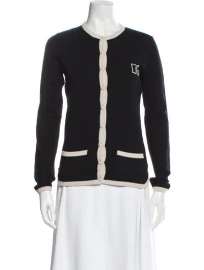 Pre-owned Dolce & Gabbana Colorblock Pattern Crew Neck Sweater In Gray