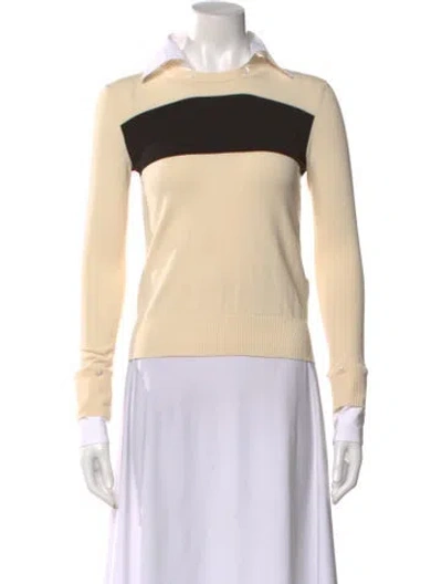 Pre-owned Dolce & Gabbana Colorblock Pattern Crew Neck Sweater In Neutral