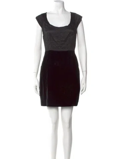 Pre-owned Dolce & Gabbana Colorblock Pattern Mini Dress In Black