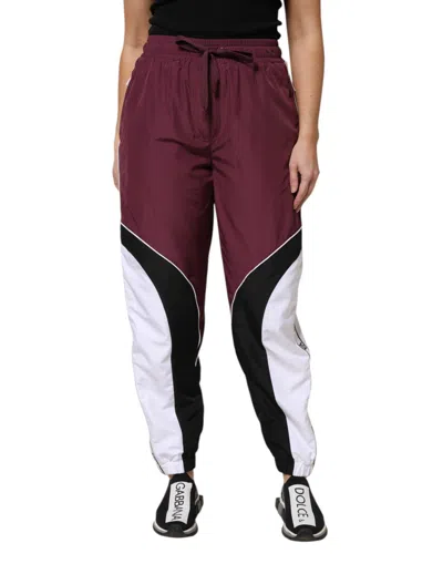 Dolce & Gabbana Colorblock Polyester Joggers In Multi