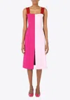 Dolce & Gabbana Colorblocked Midi Dress In Multicolor