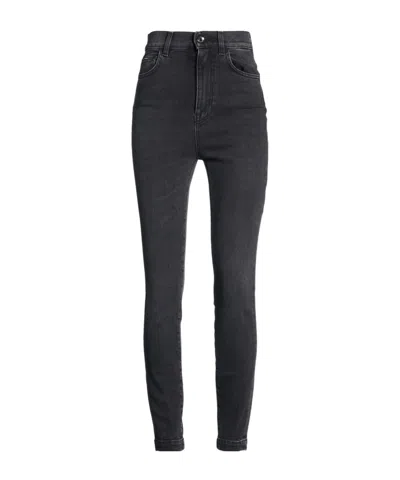 Dolce & Gabbana Colored Denim Skinny Jeans In Black