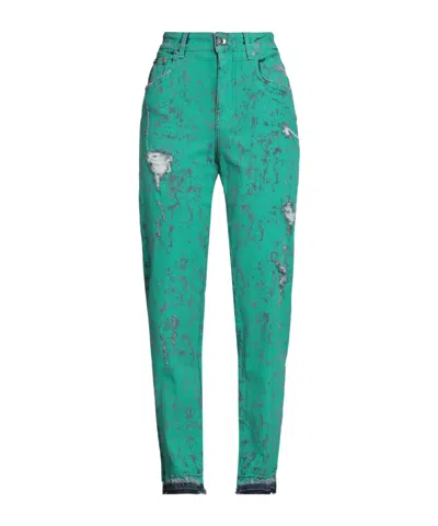 Dolce & Gabbana Colored Jeans In Green
