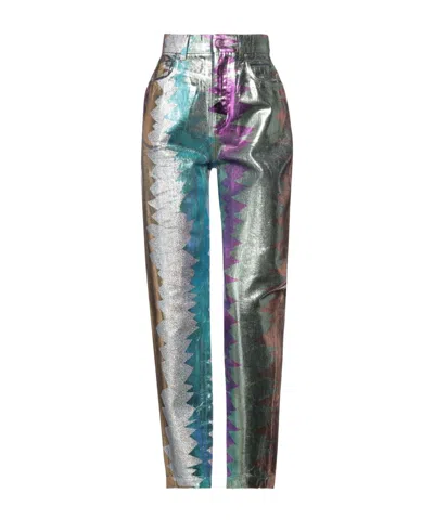 Dolce & Gabbana Colored Metallic Jeans In Multi