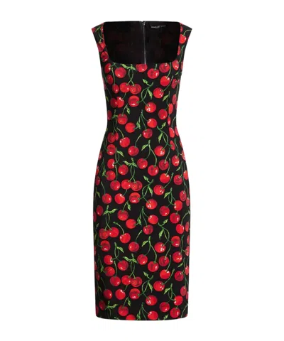 Dolce & Gabbana Colorful Bodycon Dress In Red