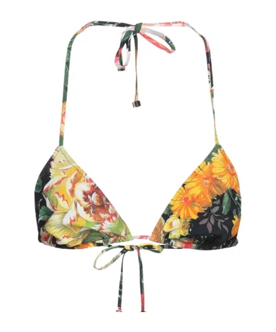 Dolce & Gabbana Colorful Floral Triangle Bikini In Multi