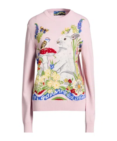 Dolce & Gabbana Colorful Lightweight Knit Top In Pink