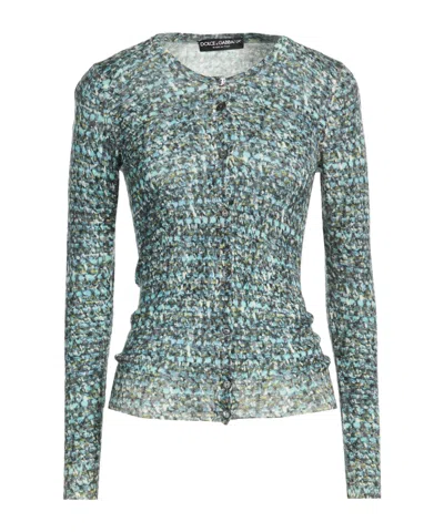 Dolce & Gabbana Colorful Lightweight Wool Knit Sweater In Blue