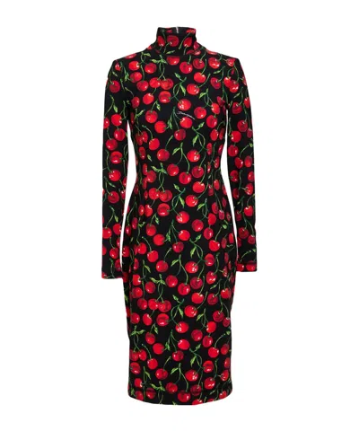Dolce & Gabbana Colorful Slim-fit Dress In Multi