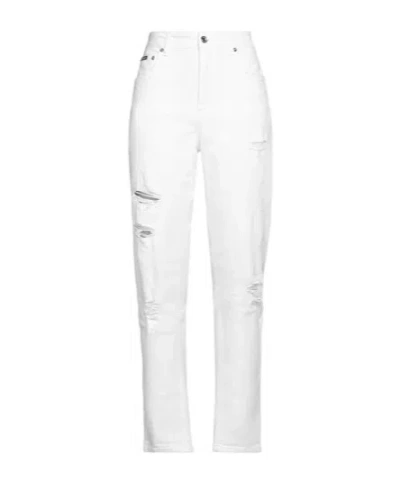 Dolce & Gabbana Colorful Straightleg Jeans In White