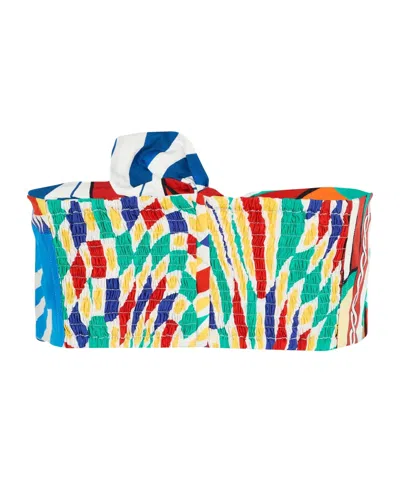 Dolce & Gabbana Colorful Strapless Top In Multi