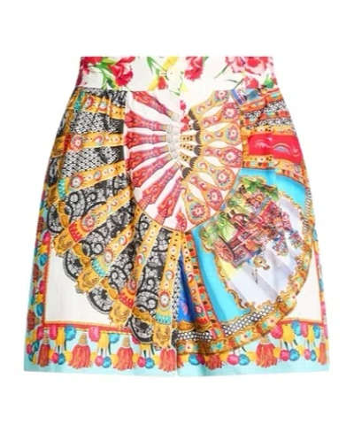 Dolce & Gabbana Colorful Woven Shorts In Multi