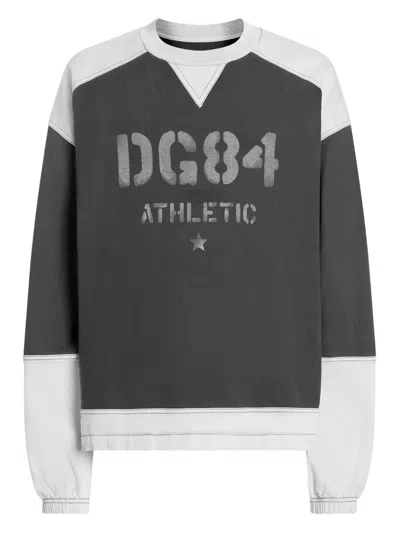 Dolce & Gabbana Colour-block Crew-neck Sweatshirt In Black