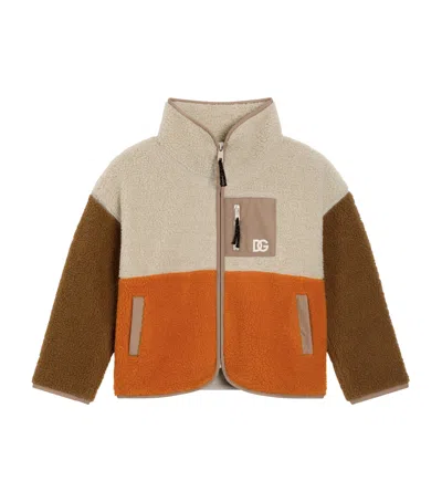 DOLCE & GABBANA COLOUR-BLOCK FLEECE JACKET
