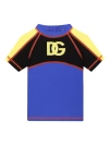 Dolce & Gabbana Colour-block Sun-protective T-shirt In Blue