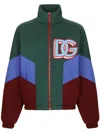 Dolce & Gabbana Colour-block Zipped Hoodie In Green