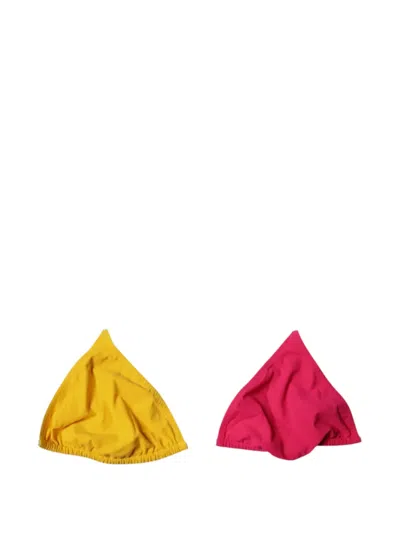 Dolce & Gabbana Colour-block Triangle Bikini Top In Multi