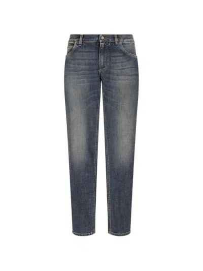 Dolce & Gabbana Combined Colour Jeans In Blue