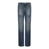 Dolce & Gabbana Combined Cotton Jeans In Blue