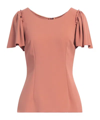 Dolce & Gabbana Comfortable Stretch Short-sleeve Top In Brown