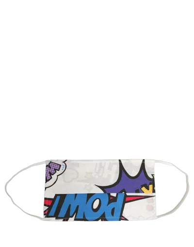 Dolce & Gabbana Comic Print Cotton Face Mask In Pattern