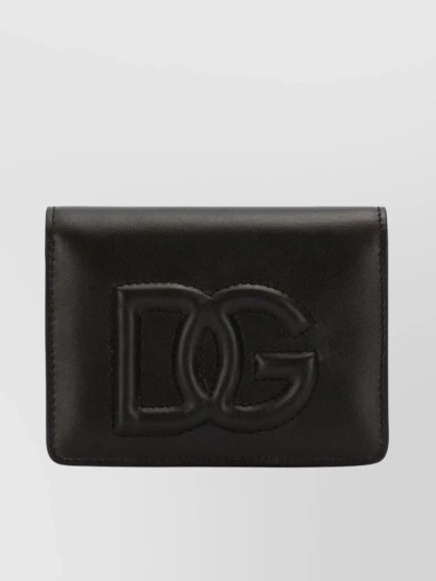 Dolce & Gabbana Compact Continental Calfskin Wallet In Purple