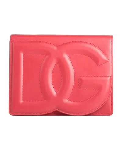 Dolce & Gabbana Compact Leather Clutch In Brown