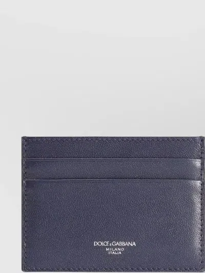 Dolce & Gabbana Compact Leather Wallet With Blue Hue