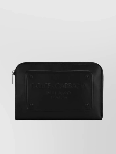 Dolce & Gabbana Compact Logo Embossed Clutch